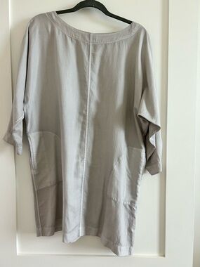 Wilfred Light Gray Tunic Dress Linen Medium